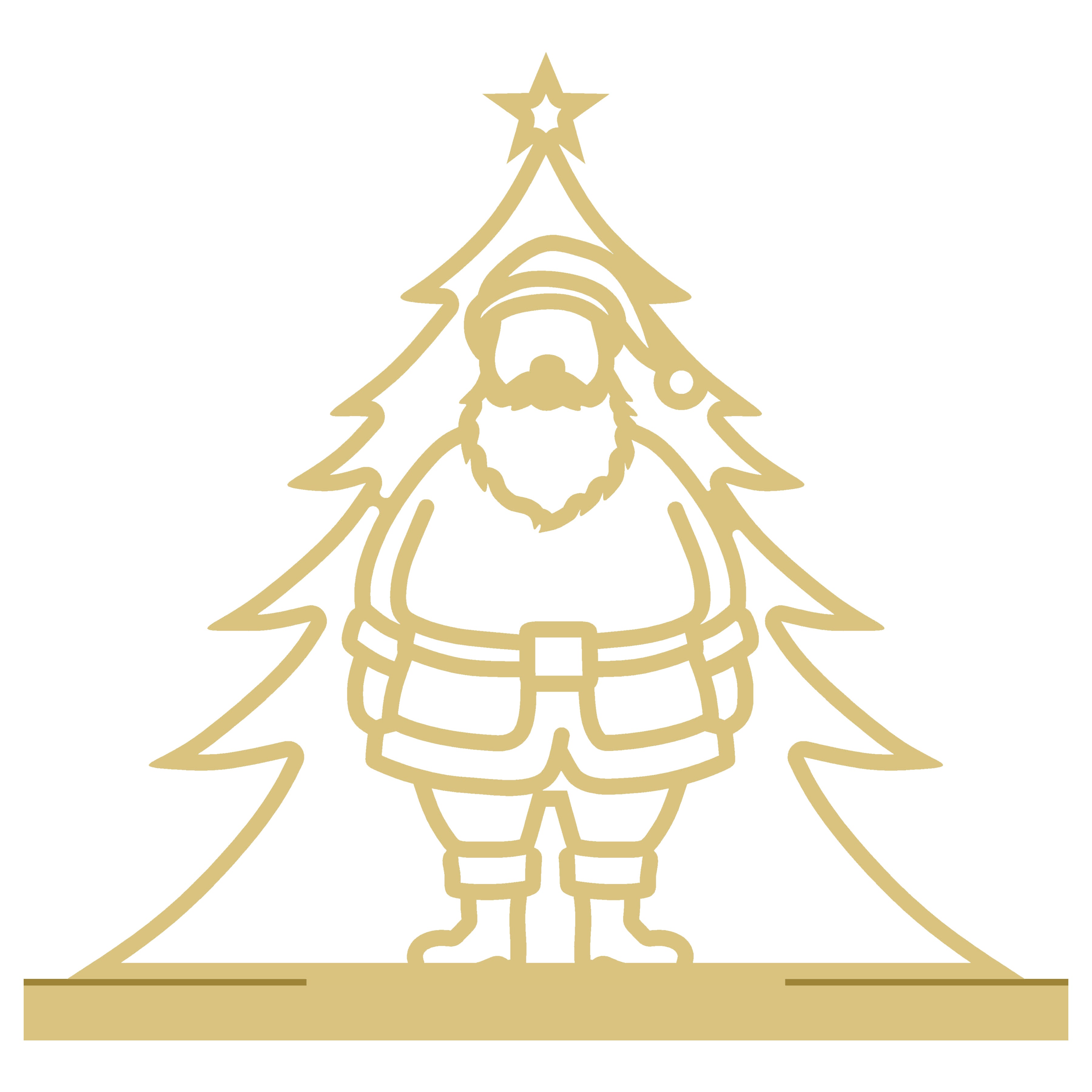 Santa Faux Stained-Glass Frame Unfinished MDF Wood– Open Frame Craft Blank for Resin, Crushed Glass & Mixed Media Art | Made in the USA by Diverse Woodworking