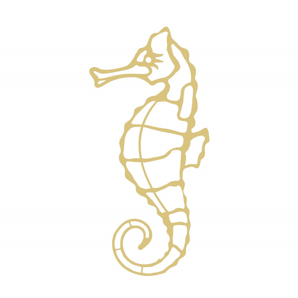 Faux Stained Glass Laser Cut MDF Cutout Seahorse Silhouette - Unfinished For DIY