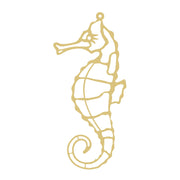 Faux Stained Glass Laser Cut MDF Cutout Seahorse Silhouette - Unfinished For DIY