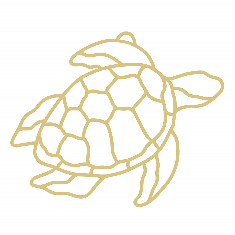 Laser Cut Sea Turtle Unfinished Wood Cutout Style 7 Art 1