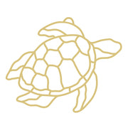 Faux Stained Glass Laser Cut Sea Turtle MDF Cutout Mosaic Shell Pattern - Unfinished For DIY