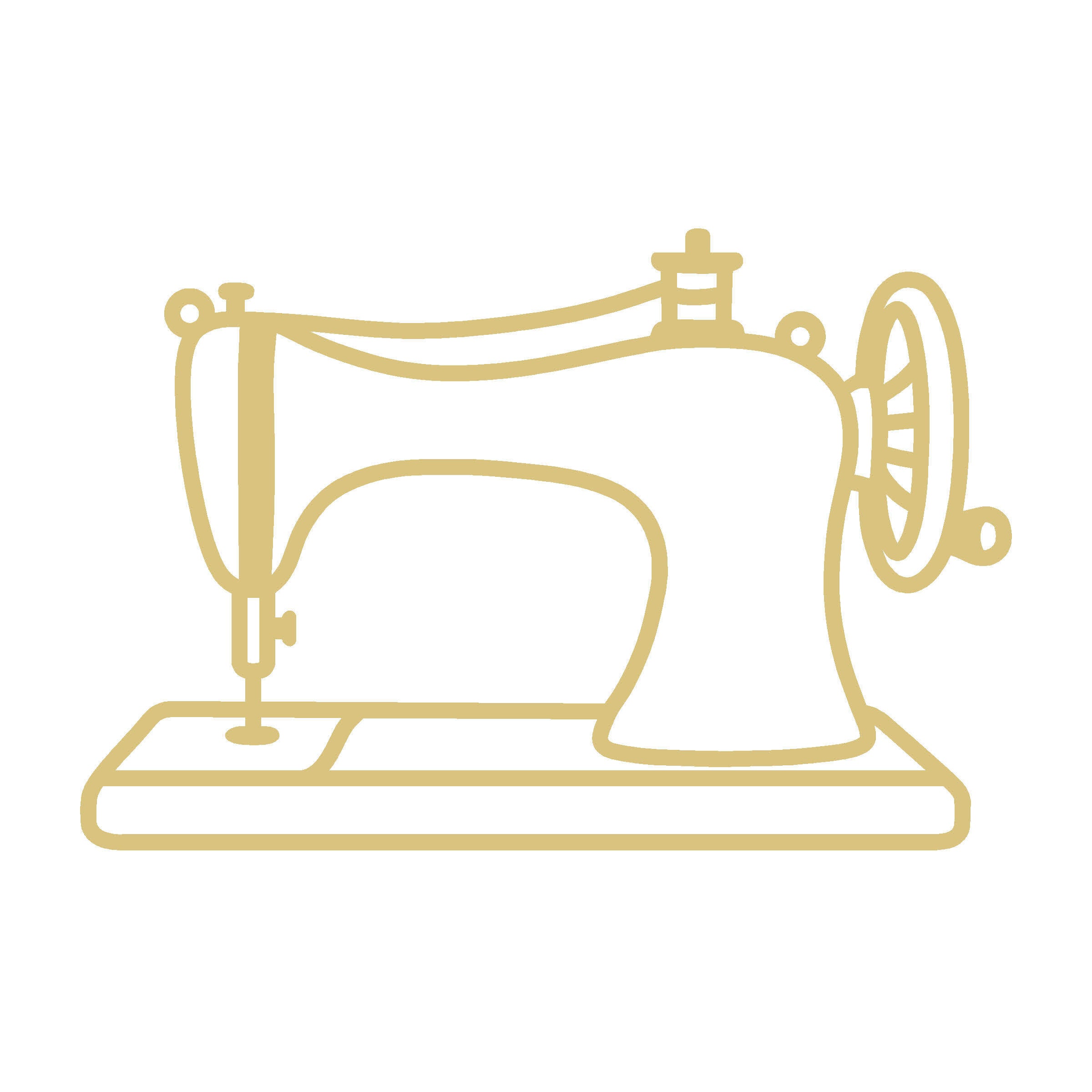 Faux Stained Glass Sewing Machine MDF Cutout Frame - Unfinished For DIY