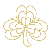 Faux Stained Glass Laser Cut MDF Cutout Shamrock Heart-Shaped Filigree - Unfinished For DIY