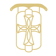 Cross Sled  l Faux Stained Glass Frame | MDF Cutout | Cozy DIY Paintable Craft | Resin & Crushed Glass Blank