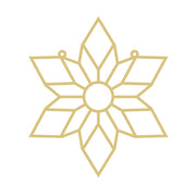 Faux Stained Glass Laser Cut Snowflake MDF Cutout Geometric Eight-Point Pattern - Unfinished For DIY