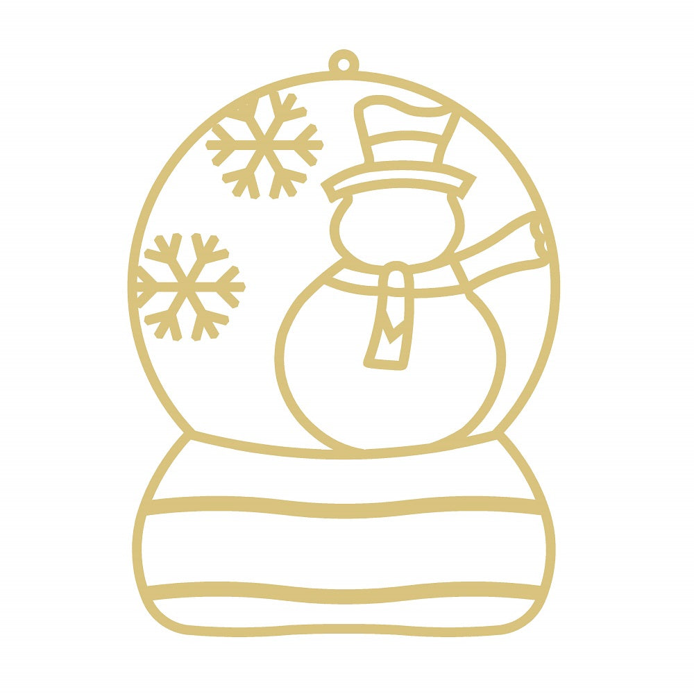 Snow Globe Unfinished Faux Stained-Glass Frame