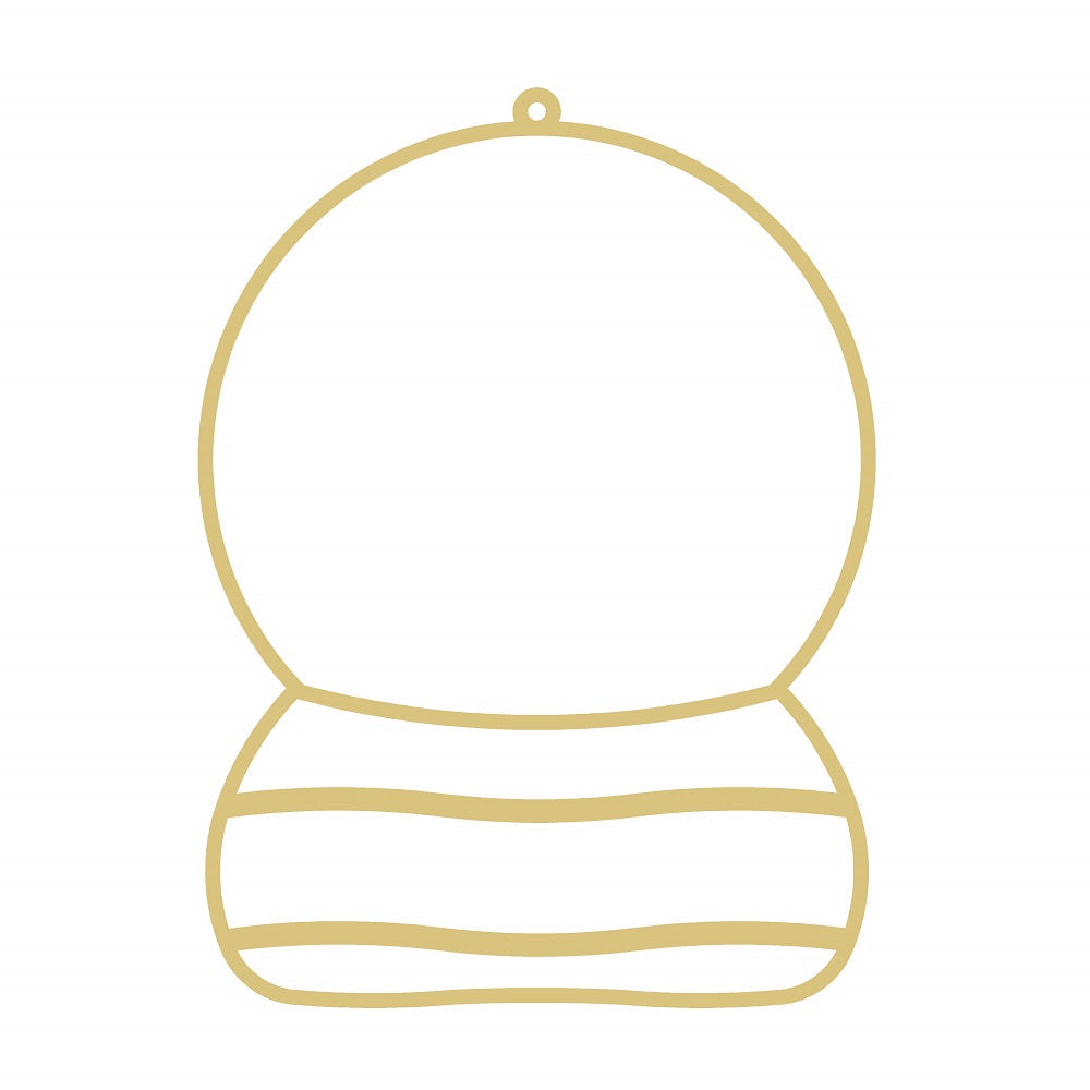 Faux Stained Glass Laser Cut Snow Globe MDF Cutout Silhouette - Unfinished For DIY