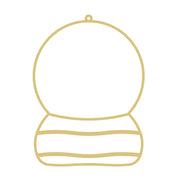 Faux Stained Glass Laser Cut Snow Globe MDF Cutout Silhouette - Unfinished For DIY