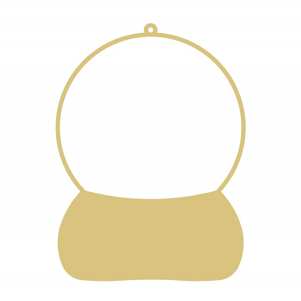 Faux Stained Glass Laser Cut Snow Globe MDF Cutout Snow Globe Silhouette - Unfinished For DIY