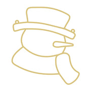 Faux Stained Glass Laser Cut MDF Cutout Snowman With Top Hat And Scarf - Unfinished For DIY