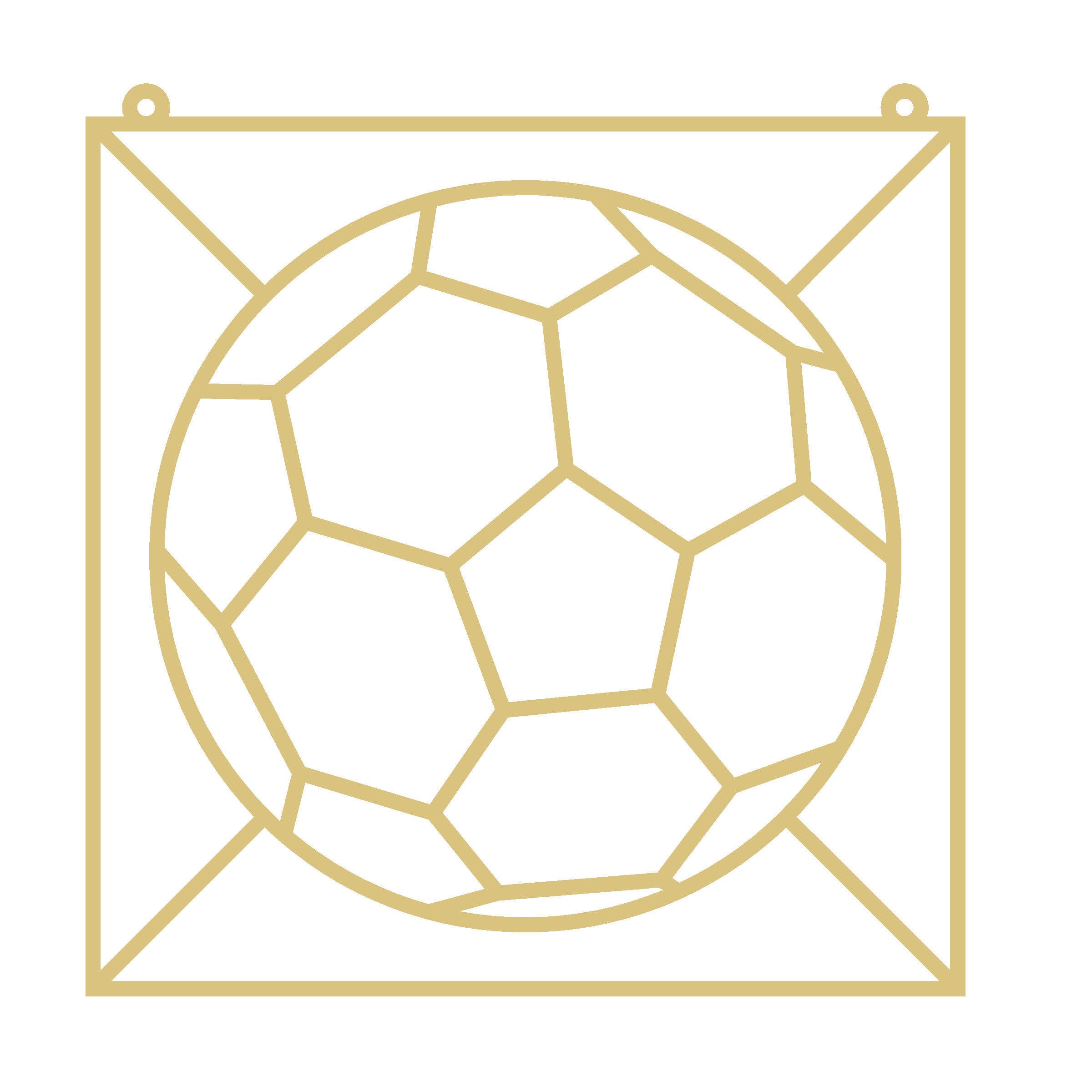 Soccer Ball Faux Stained Glass Frame | MDF Cutout | Cozy DIY Paintable Craft | Resin & Crushed Glass Blank