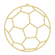 Soccer Ball Faux Stained Glass Frame | MDF Cutout | Cozy DIY Paintable Craft | Resin & Crushed Glass Blank