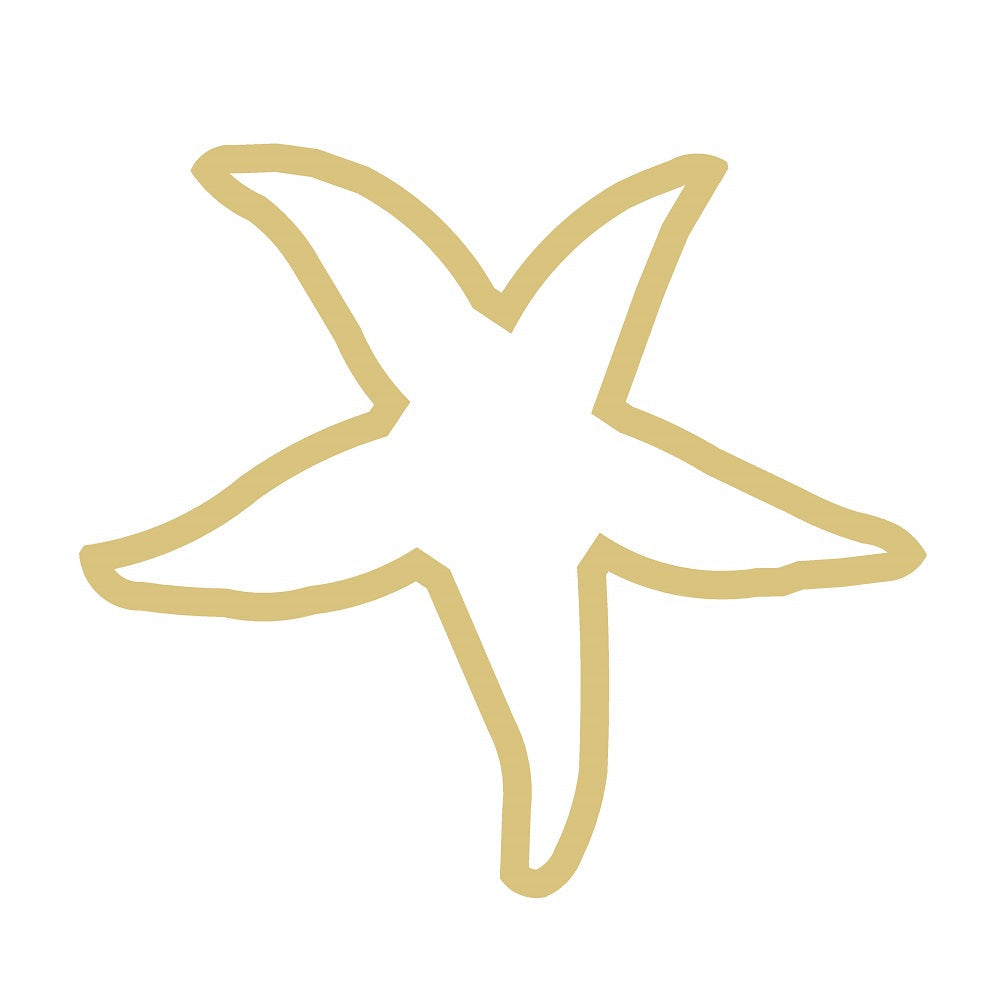 Faux Stained Glass Laser Cut Starfish MDF Cutout Starfish Silhouette Style 1 - Unfinished For DIY