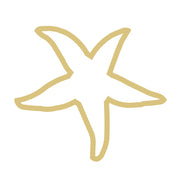 Faux Stained Glass Laser Cut Starfish MDF Cutout Starfish Silhouette Style 1 - Unfinished For DIY