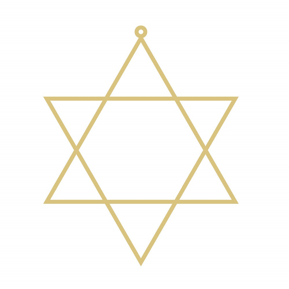 Faux Stained Glass Laser Cut Star Of David MDF Cutout Six Point Star Silhouette - Unfinished For DIY