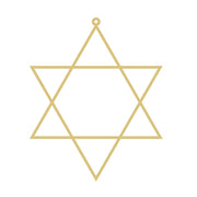Faux Stained Glass Laser Cut Star Of David MDF Cutout Six Point Star Silhouette - Unfinished For DIY