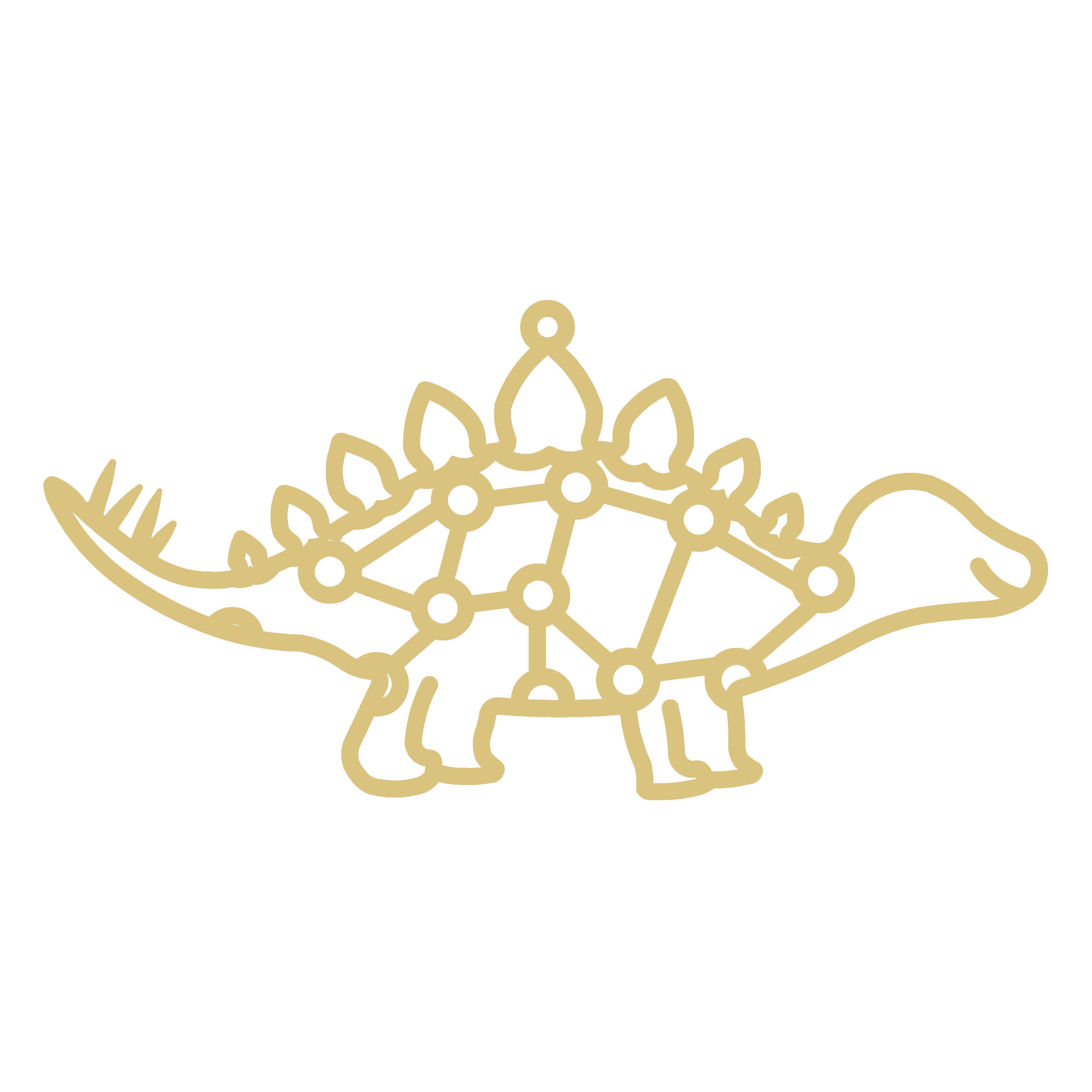 Stegosaurus Faux Stained-Glass Frame Unfinished MDF Wood– Open Frame Craft Blank for Resin, Crushed Glass & Mixed Media Art | Made in the USA by Diverse Woodworking