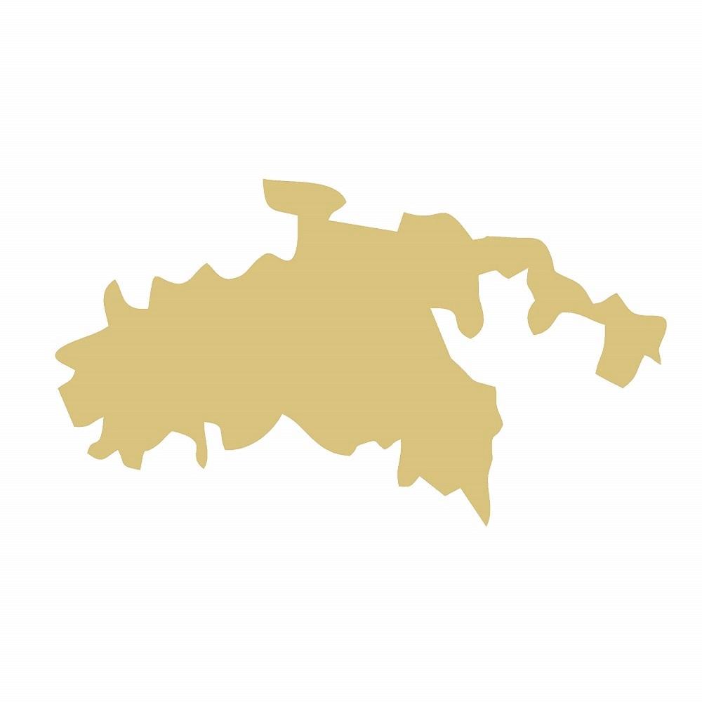 Basic Shape St. John MDF Cutout Silhouette - Unfinished For DIY