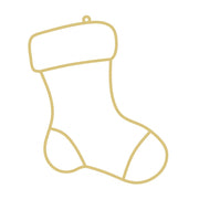 Faux Stained Glass Laser Cut Stocking MDF Cutout Outline - Unfinished For DIY