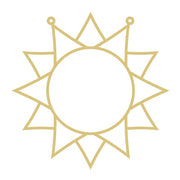 Faux Stained Glass Laser Cut MDF Cutout Sun Sunburst Ray Pattern - Unfinished For DIY