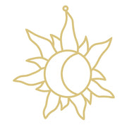 Faux Stained Glass Laser Cut Sun MDF Cutout Sunburst Outline - Unfinished For DIY