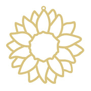 Faux Stained Glass Laser Cut MDF Cutout Sunflower Wreath Petal Mandala Design - Unfinished For DIY
