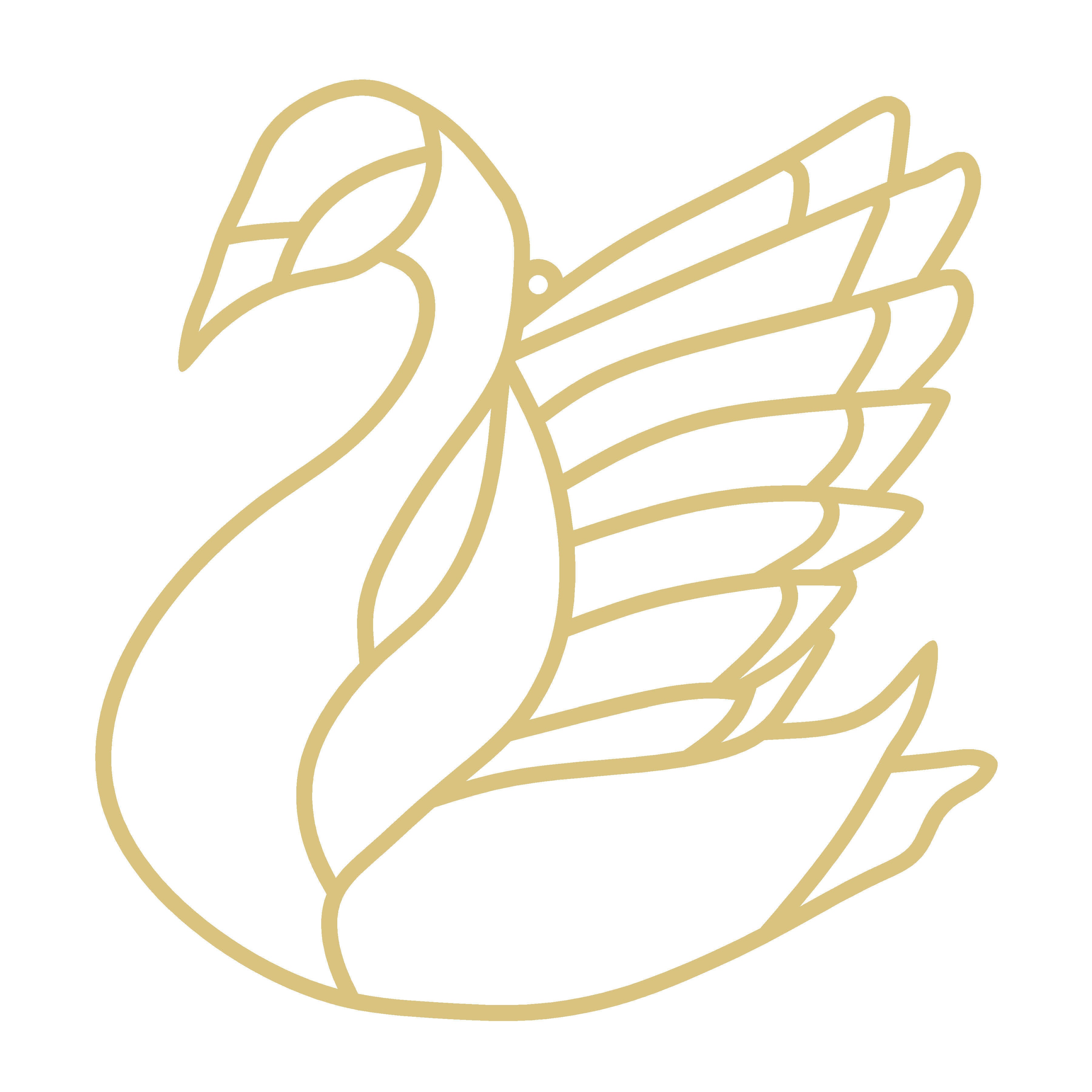 Faux Stained Glass Laser Cut MDF Cutout Swan Layered Feathered Wings - Unfinished For DIY