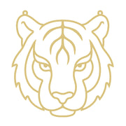 Tiger Faux Stained Glass Frame | MDF Cutout | Cozy DIY Paintable Craft | Resin & Crushed Glass Blank