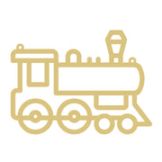 Faux Stained Glass Laser Cut MDF Cutout Train Locomotive Silhouette - Unfinished For DIY