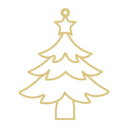 Faux Stained Glass Christmas Tree MDF Cutout Tree Silhouette Suncatcher - Unfinished For DIY