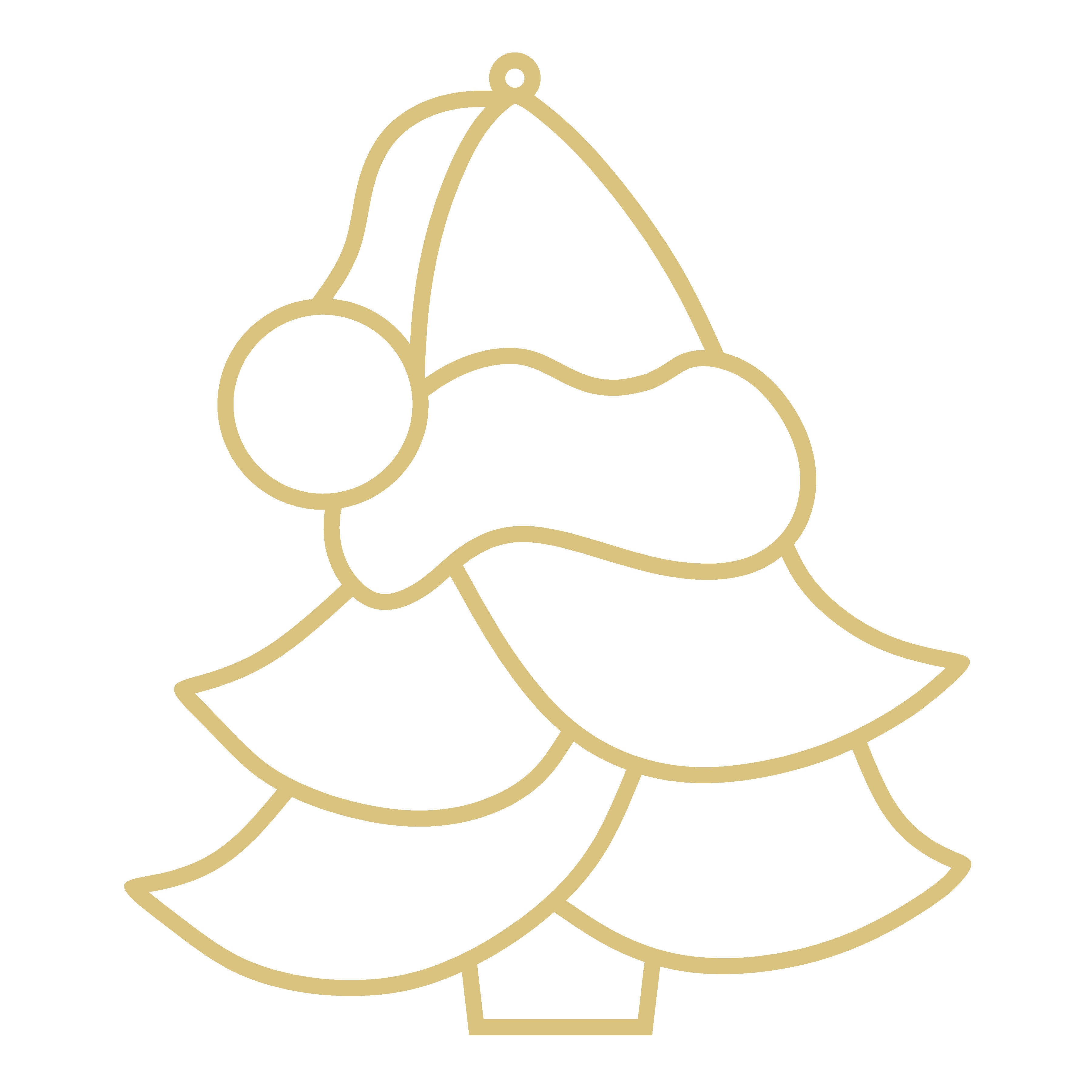 Faux Stained Glass Tree MDF Cutout Christmas Tree Silhouette - Unfinished For DIY