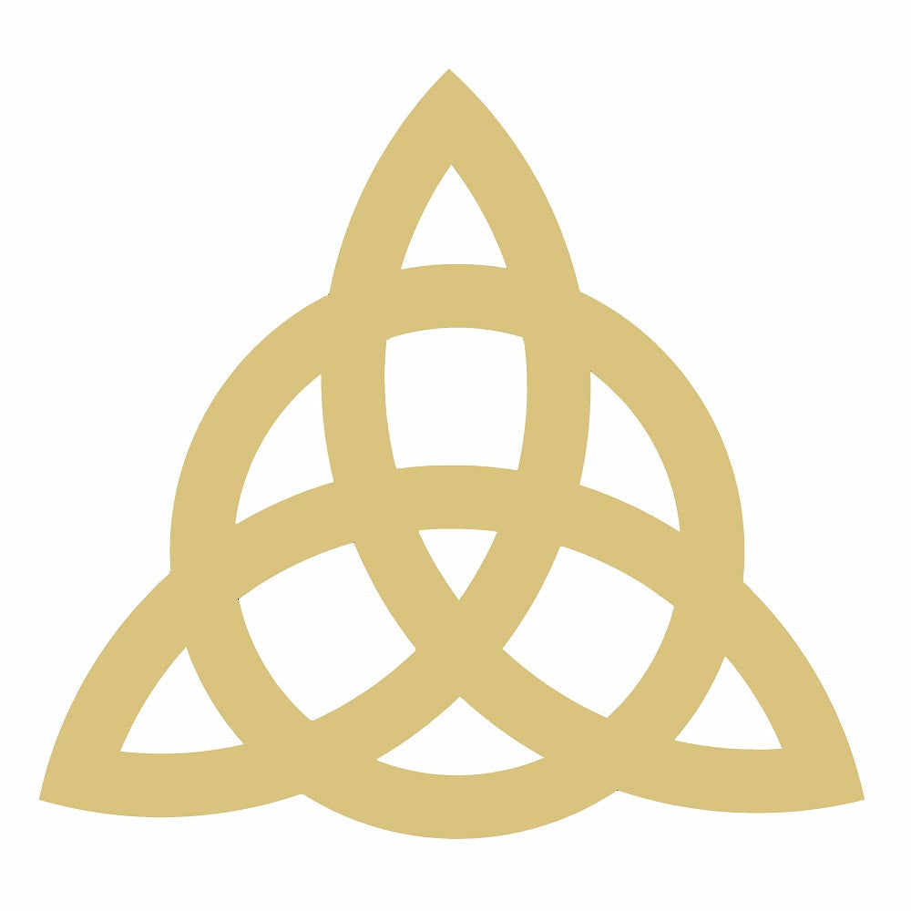 Basic Shape Trinity Knot MDF Cutout Celtic Knotwork - Unfinished For DIY