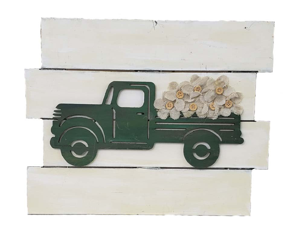 Basic Shape Truck MDF Cutout Pickup Truck Silhouette - Unfinished For DIY