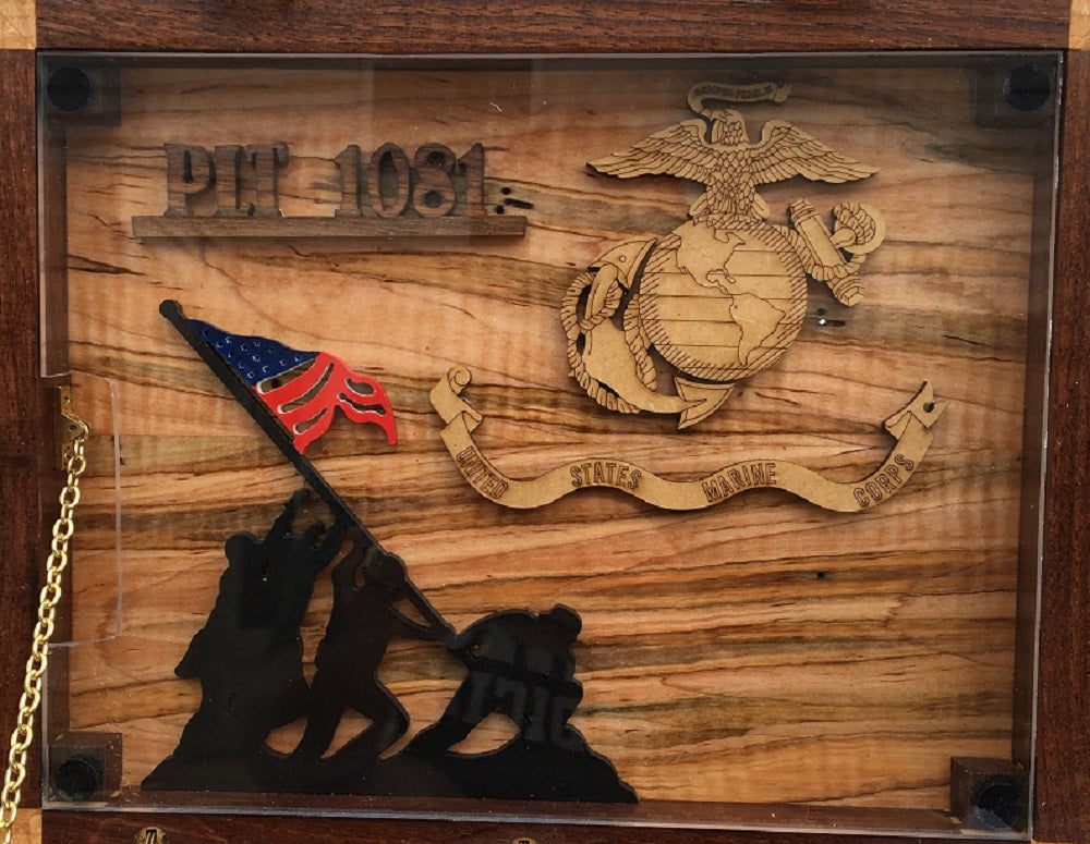 Design By Line Eagle Globe And Anchor MDF Cutout Semper Fidelis Emblem With Rope - Unfinished For DIY