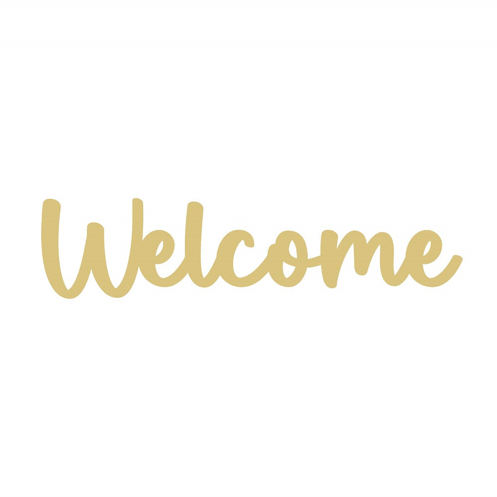 Laser Cut Word Welcome Unfinished Wood Cutout Style 12