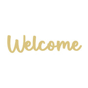 Basic Shape Word MDF Cutout Welcome Style 12 - Unfinished For DIY