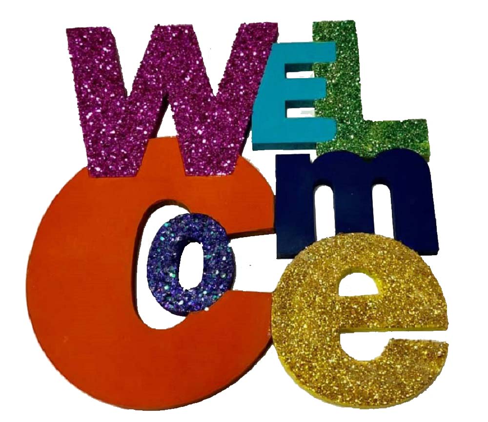 Basic Shape Sign MDF Cutout Welcome - Unfinished For DIY