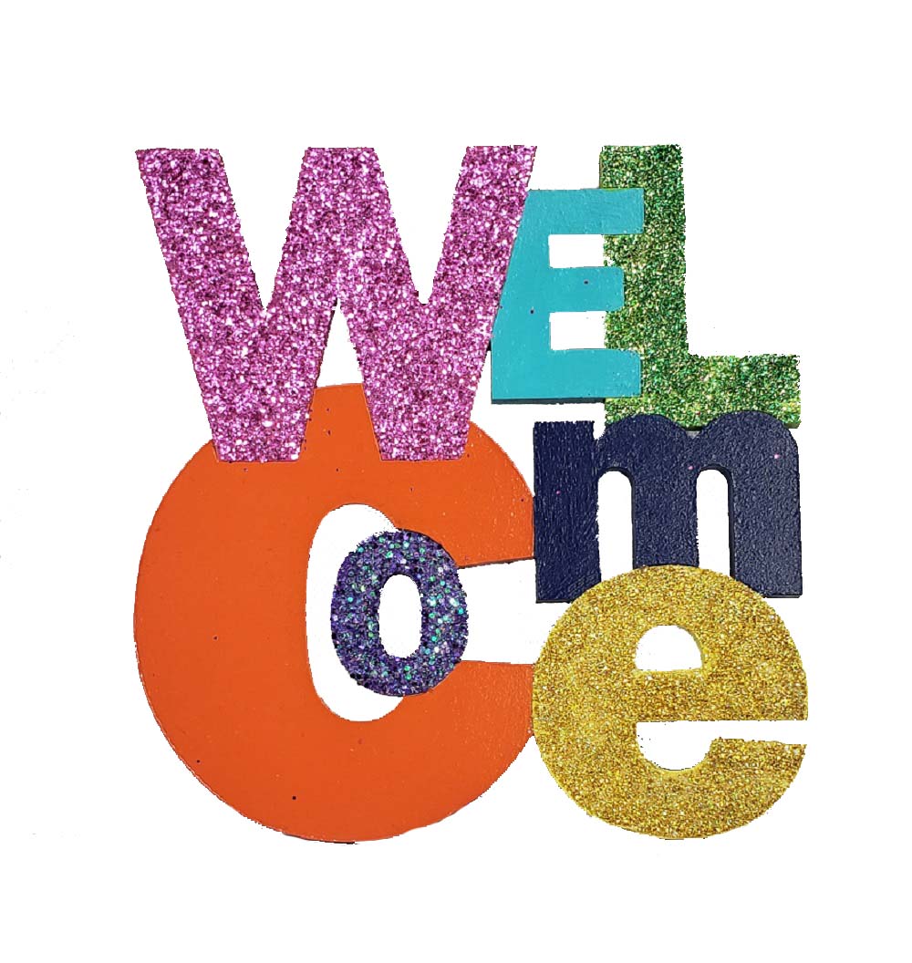 Basic Shape Sign MDF Cutout Welcome - Unfinished For DIY