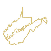 Faux Stained Glass Laser Cut MDF Cutout West Virginia Map  State - Unfinished For DIY