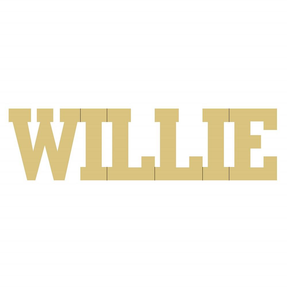 Basic Shape Word MDF Cutout Willie - Unfinished For DIY