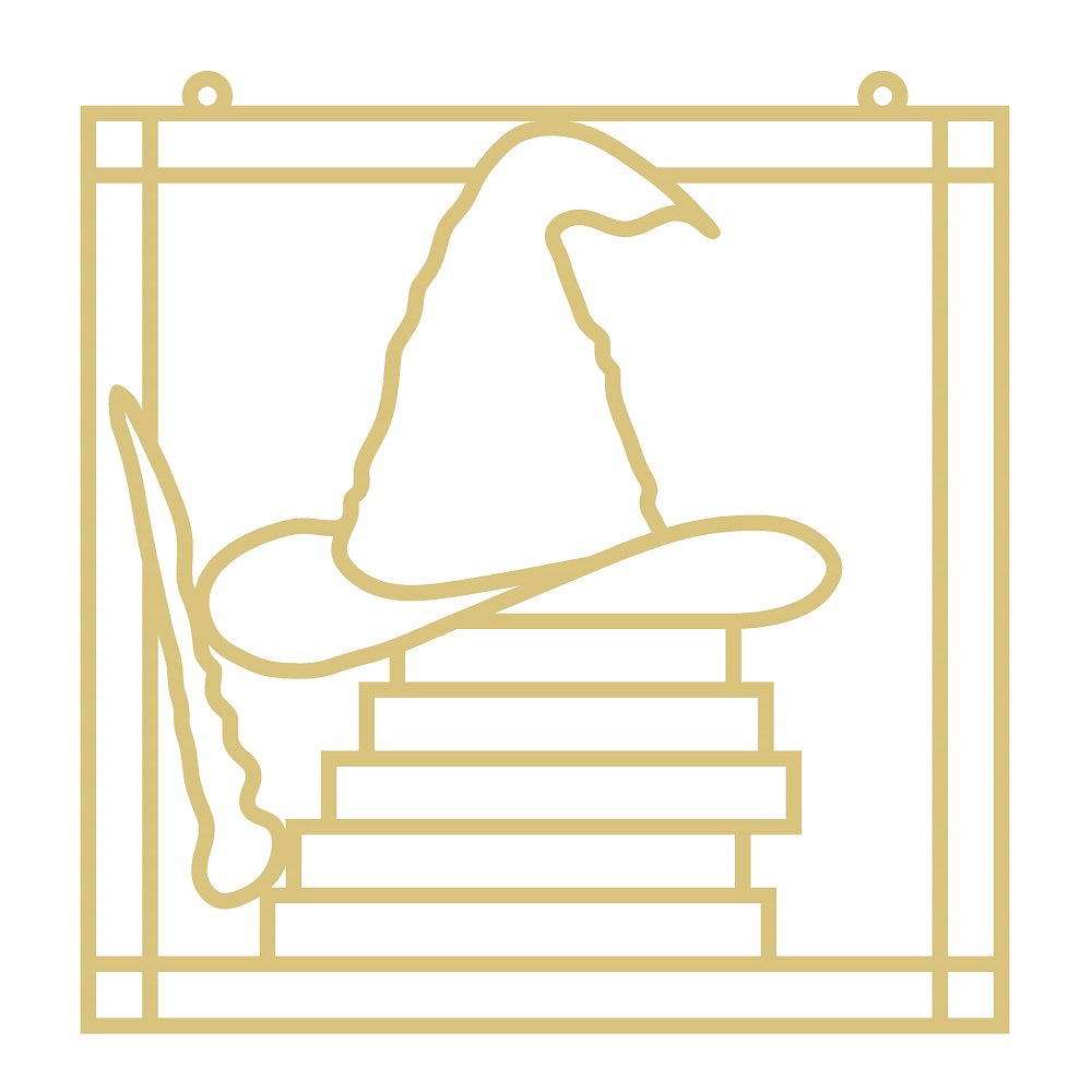 Wizard Laser-Cut Faux Stained-Glass Frame Unfinished MDF Wood– Open Frame Craft Blank for Resin, Crushed Glass &amp; Mixed Media Art | Made in the USA by Diverse Woodworking