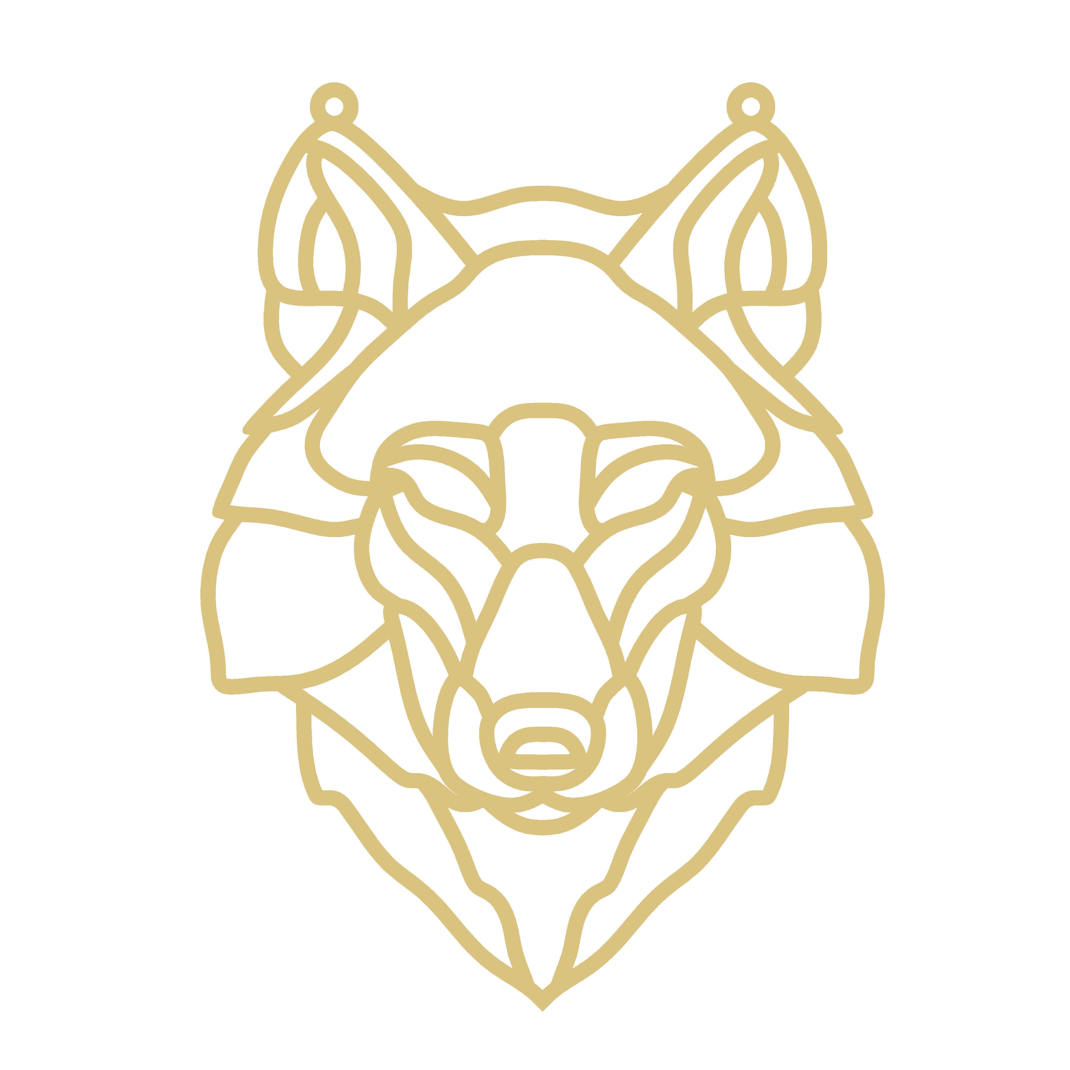 Wolf Laser-Cut Faux Stained-Glass Frame Unfinished MDF Wood– Open Frame Craft Blank for Resin, Crushed Glass & Mixed Media Art | Made in the USA by Diverse Woodworking