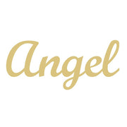 Basic Shape Angel Word MDF Cutout - Unfinished For DIY