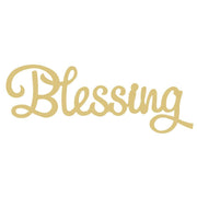 Basic Shape Script MDF Cutout Blessing - Unfinished For DIY