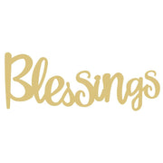 Basic Shape Word MDF Cutout Blessings Script - Unfinished For DIY