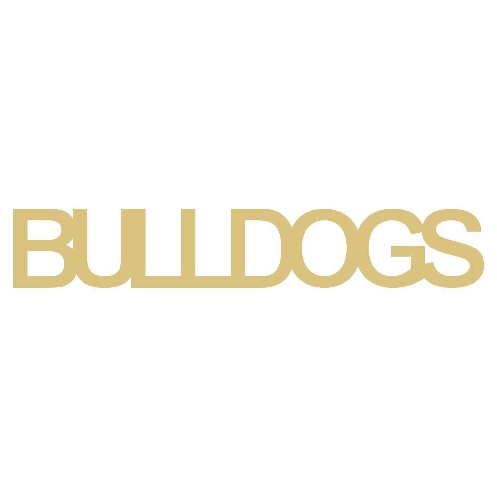 Basic Shape Word MDF Cutout Bulldogs - Bulldogs - Unfinished For DIY