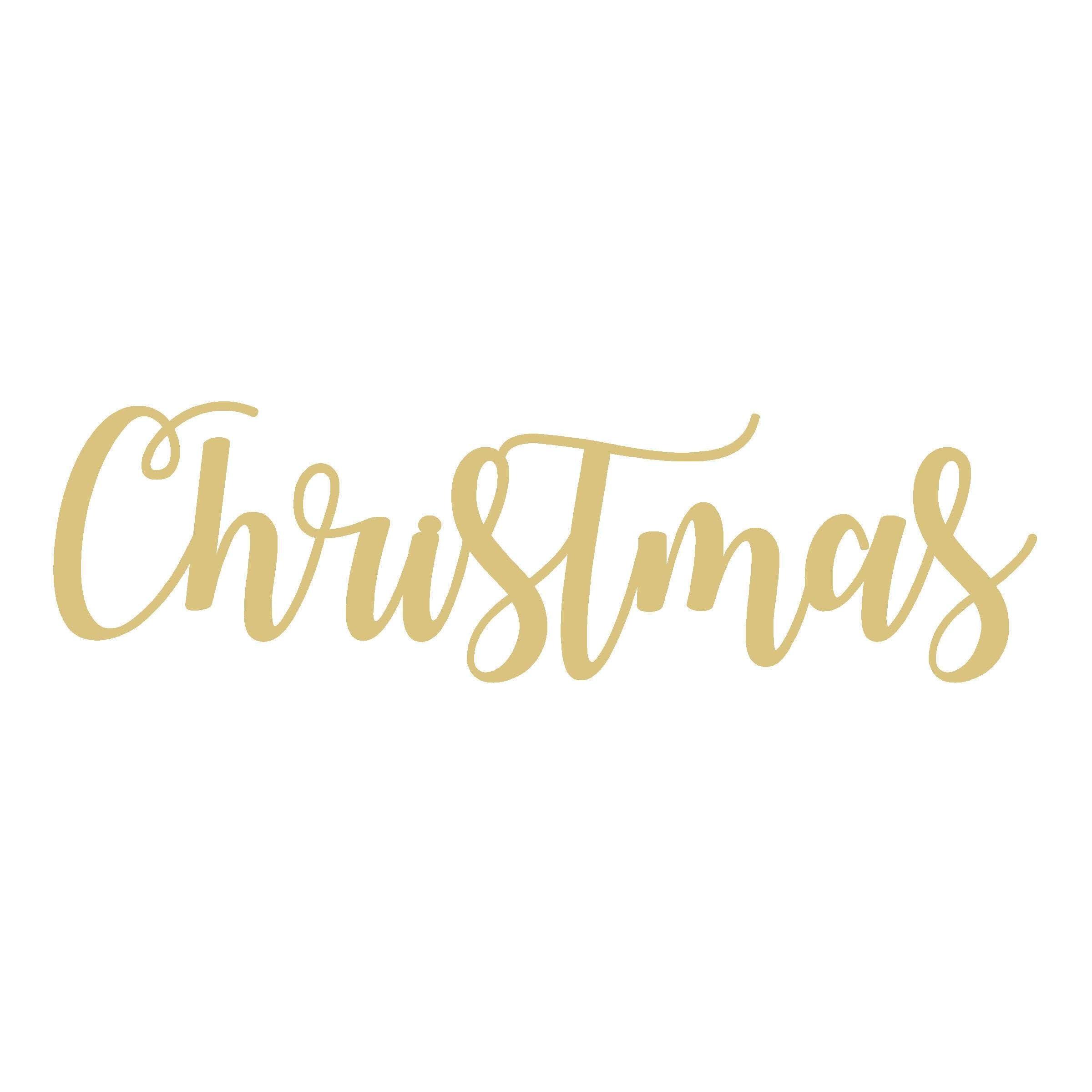 Basic Shape Word MDF Cutout Christmas - Unfinished For DIY