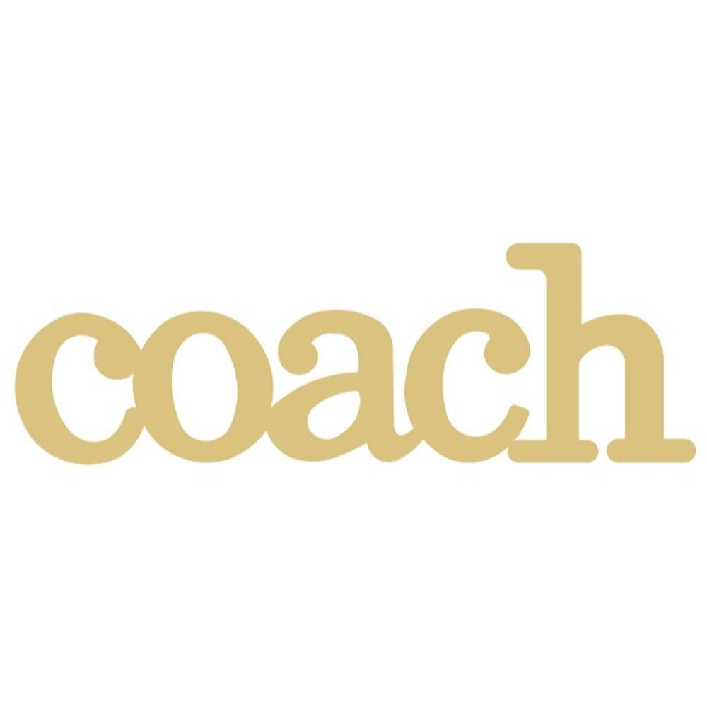 Basic Shape Word MDF Cutout Coach - Unfinished For DIY