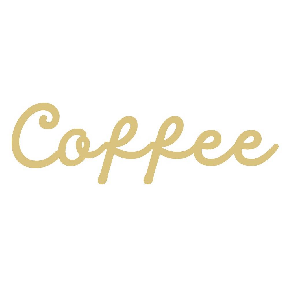 Basic Shape Word MDF Cutout Coffee - Unfinished For DIY
