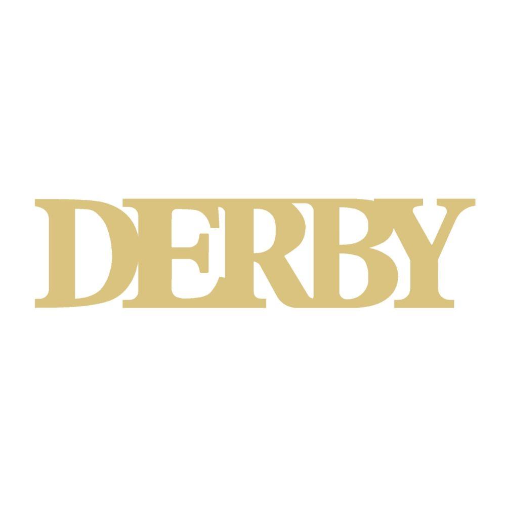 Basic Shape Rectangle MDF Cutout Derby - Unfinished For DIY